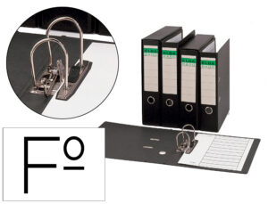 Pasta de arquivo de alavanca elba cartao compacto com rado folio lombada de 80 mm preto