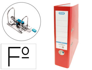 Pasta de alavanca elba cartao forrado pvc com rado top folio lombada 80 mm vermelho