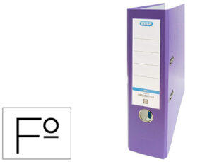 Pasta de alavanca elba cartao forrado pvc com rado top folio lombada 80 mm violeta