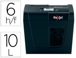 Destruidora de documentos rexel secure x6 eu capacidadee 6 folhas agrafes clips cart es e cd