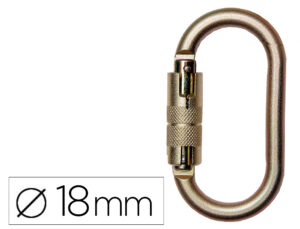 Mosquetao faru aco galvanizado automatico virola 18 mm resistencia 25 kn