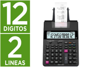 Calculadora casio hr-150rce impressora ecra lc papel 58 mm impressao bicolor 12 digitos ac/dc cor preto
