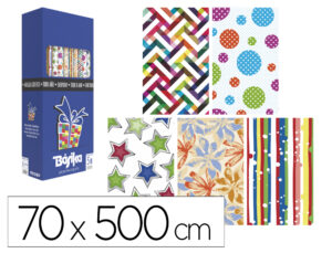 Papel fantasia basika todo ano rolo largura 70 cm comprimento 5 m modelos sortidos gramagem 50 gr