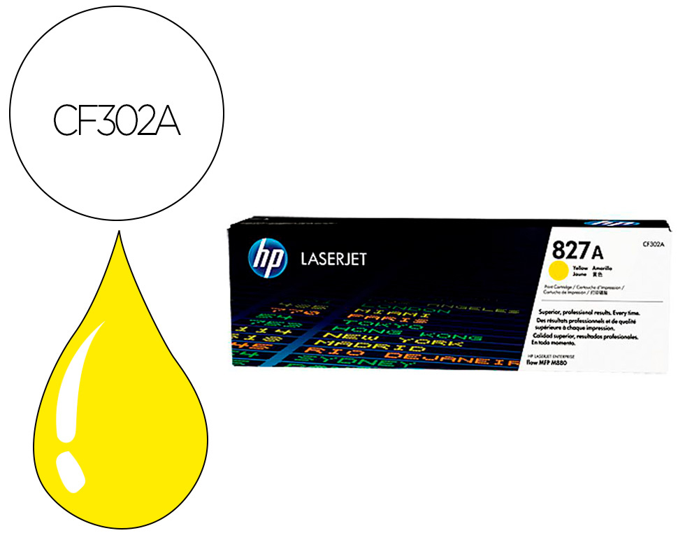 Toner hp 827a laserjet pro mfp m880 amarelo 32000 paginas – RealOffice.pt