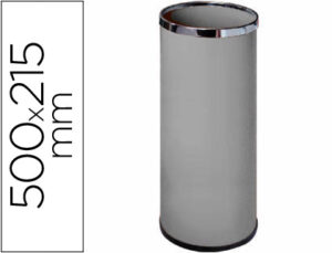 Porta guarda-chuvas sie metalico 301 cinza medida 50x21,5 cm aros cromados - Image 1