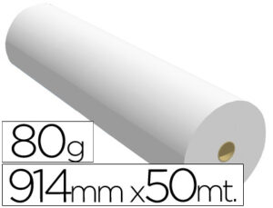 Papel reprografia 80 gr 914 mm x 50 mt