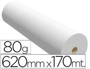 Papel reprografia para planos 80 gr 620 mm x 170 mt