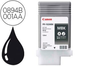 Tinteiro canon pfi-102mbk ink tank preto mate - Image 1