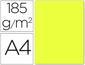 Cartolina guarro din a4 amarelo limao 185 gr pack de 50 folhas - Image 1