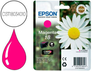 Tinteiro epson t1803 magenta expression home xp-102 xp-205 xp-305 xp-405 capaciidad 180 pag - Image 1