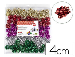 Lacos liderpapel fantasia pequenos cores metalizadas sortidas