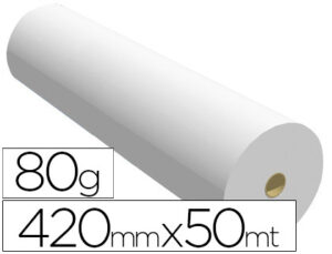 Papel reprografia para plotter 420mmx50mt 80gr impressao tinteiro