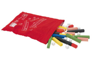 Jogo goula didatico reguas em bolsa 55 pecas