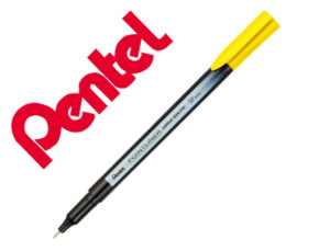 Marcador pentel de fibra pointliner amarelo 0,4 mm