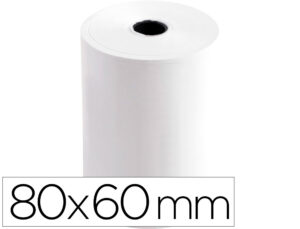 Rolo termico para impressora 80x60x11 mm 58 gr